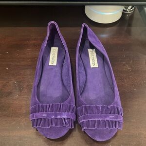 Steve Madden purple velvet ballet flats